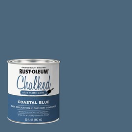 Rust-Oleum 329207 Ultra Matte Interior Chalked Acrylic Paint 30 oz, 30 Fl Oz (Pack of 1), Coastal Blue
