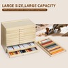 Vencer 12-Drawer Pine Artist Supply Storage Box - Effortlessly Organize
