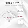 Lvoryance 3-Stone 5mm Gemstone Adjustable Tennis Bracelet 925 Sterling Silver