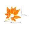 IWOWHERO 4pcs Metal Napkin Maple Leaf Design for Thanksgiving Table