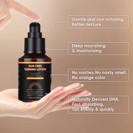 Natural Glow Self Tanner Lotion for Face & Body | Hydrating Tanning Lotion with Shea Butter & Plant Extracts | Vegan-Friendly, Streak-Free Formula with Dihydroxyacetone (DHA)-Sunless Quick Self Tanner