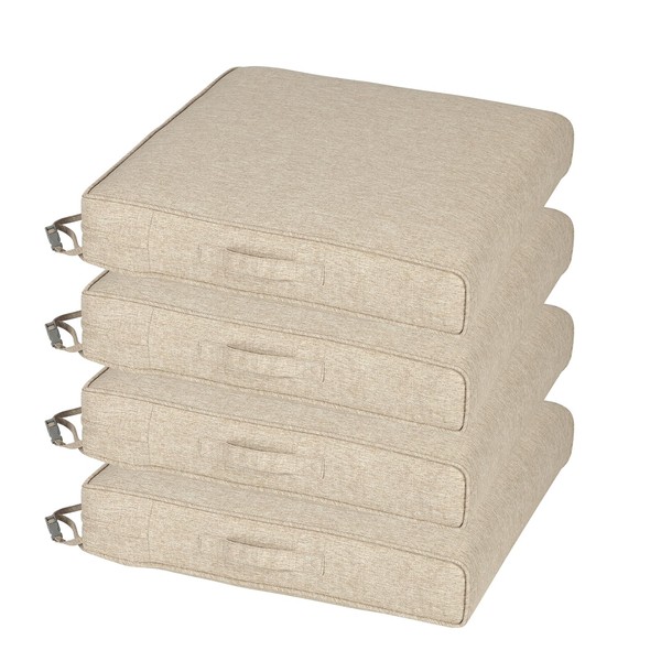 Aoodor Patio Chair Cushions Set of 4, 23 x 26