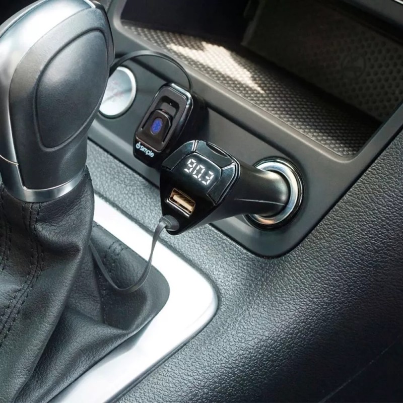 iSimple Bluetooth Car Wireless Bluetooth FM Transmitter with Siri Control