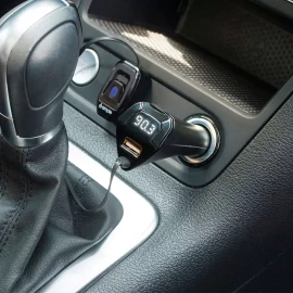 iSimple Bluetooth Car Wireless Bluetooth FM Transmitter with Siri Control
