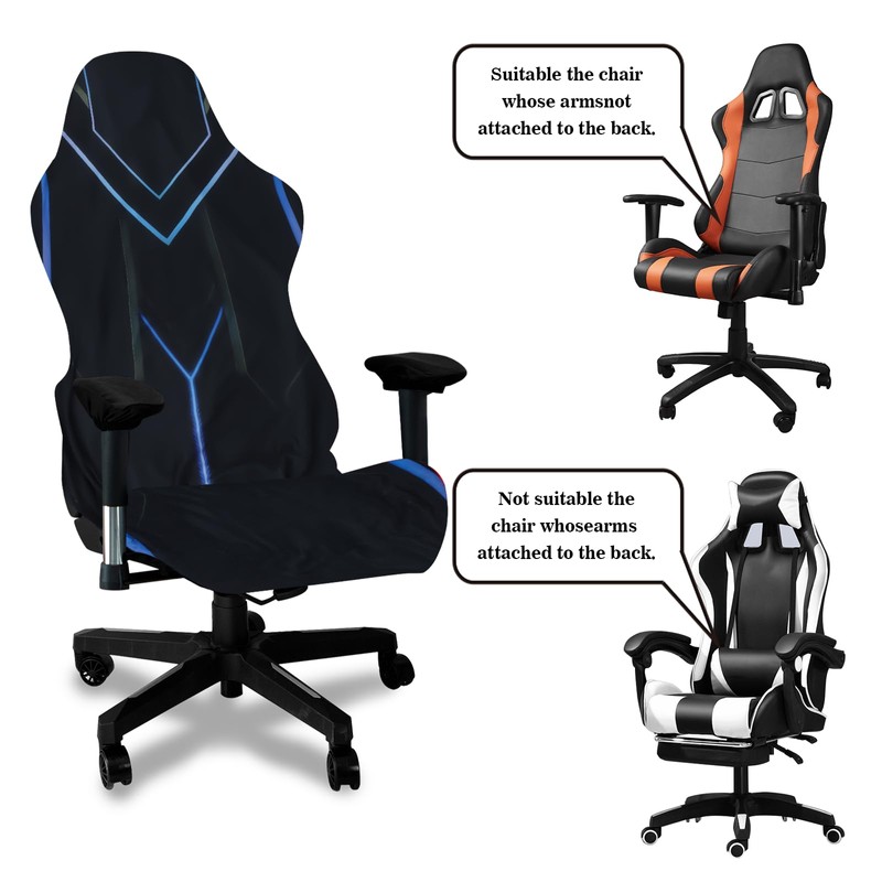 Yilnlg 4Pcs Stretch Gaming Chair Cover Breathable Washable Protective Cover