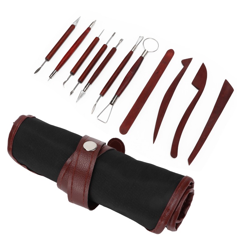 12pcs Soft Clay Carving Tools Multipurpose Stainless Pottery Accessories with