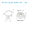 QUARKZMAN Pack of 12 PVC Pipe Clamps with Base, Suitable