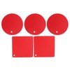 5Pcs Silicone Trivet Mat Square Round Honeycomb Hot Pad Non