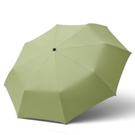 ThreeH Reise Regen Sonne Regenschirm Kompakter faltbarer winddichter Regenschirm Holzgriff UPF 50+ Verstärkte Fiberglasrippen für Männer Frauen,Grün