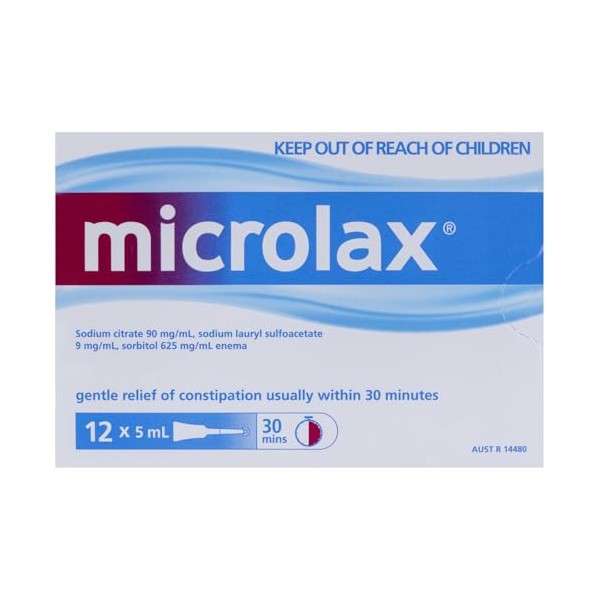 Microlax Enema Tubes 5ml 12 Pack