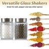 2 Pack Glass Salt and Pepper Shaker with 304 Stainless