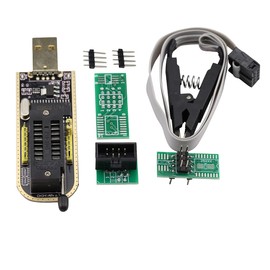 Heevhas SOIC8 SOP8 Flash Chip IC Test Clips Socket Adapter Programmer Universal BIOS Clip + CH341A Series 24 25 EEPROM Flash BIOS USB Programming Module