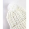 RuffleButts Ivory Cozy Sweater Knit Pom Beanie - 2T-8