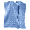 Möve Quadretti Guest Towel Pack of 2 Terry Light Blue
