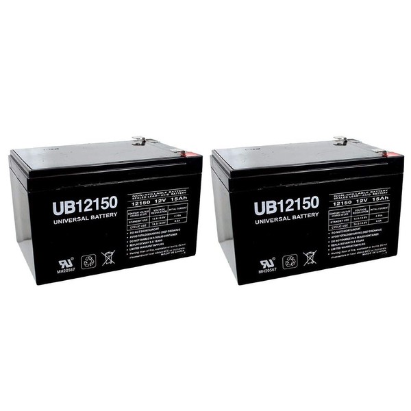 Universal Power Group 12V 15Ah Replacement Battery for Kaishan K400W Electric Bike - 2 Pack