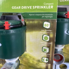 Orbit 3-Orbit Gear Drive Sprinkler Small Quiet 360 Degree Adjustable 80' Reach 56565