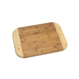 Lipper International Bamboo Wood Two-Tone Kitchen Cutting and Serving Board, Large, 15-3/4" x 11-3/4" x 3/4"