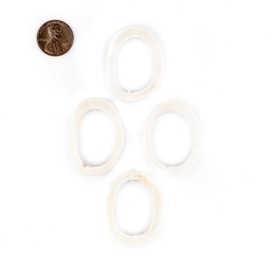 TheBeadChest White Camel Bone Ring Beads (Set of 4)
