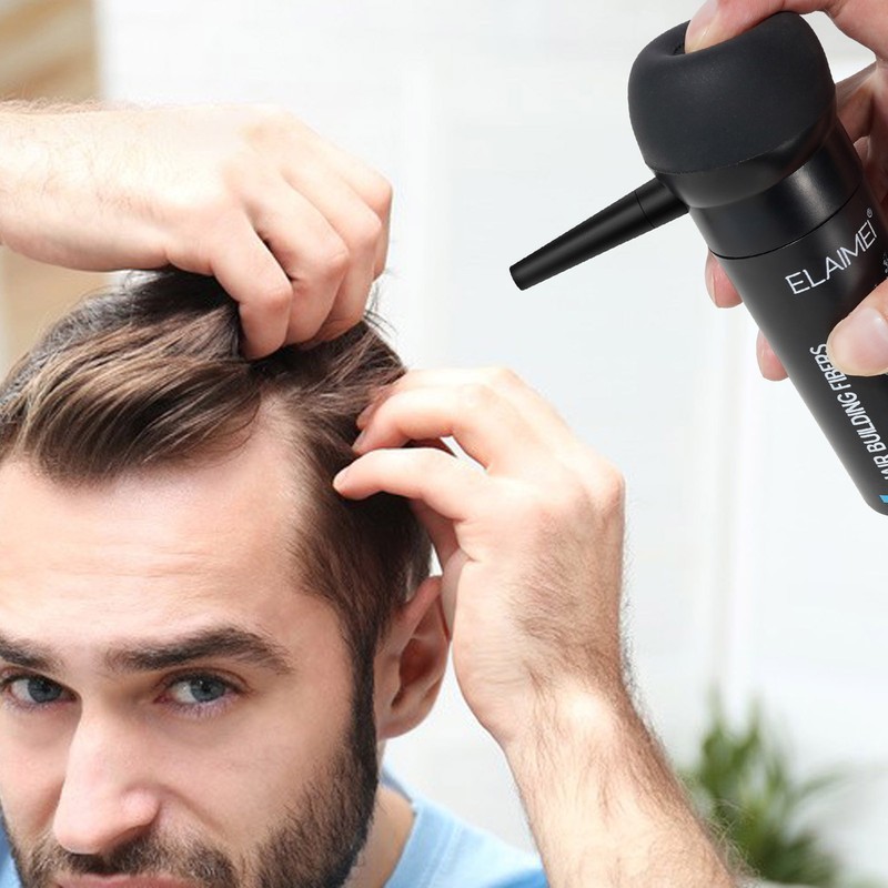 ELAIMEI 27.5g Hair Building Fibers with Spray Applicator Even Fine