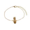 Miniblings Pin Badge Pineapple Anklet Gold 25Cm