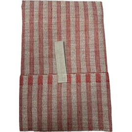 Vaxbo Lin 100% Linen Hand + Tea Towels | Made in Sweden | Different Sizes + Stunning Array of Colors - Storm + Little Storm (Red/Unbleached, Little Storm 35x50cm (13.8x19.5))