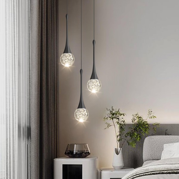 cenzoz 3-Lights Modern Pendant Lights for Kitchen Island LED Dimmable