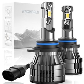 WAIXINGREN 9012 HIR2 Headlight Bulb, 60W 26000 LM 400% Brightness 6500K for HIR2 9012 Led Headlight Bulb, Waterproof IP68 Halogen Replacement, Plug and Play (9012/HIR2)
