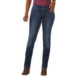 Riders by Lee Indigo Women's Pull-On Waist Smoother Straight-Leg Jean,Polar Drift,12