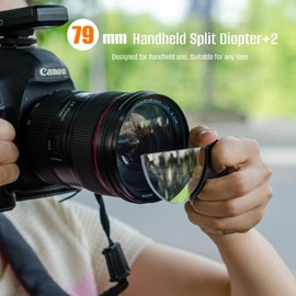 79mm Handheld Filters Split Diopter Special Effects Filters Flexible Foreground Blur Optical Glass Prism DSLR Accessory