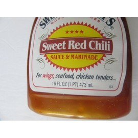 Sweet Baby Rays Wings Sauce Red Chili Seafood Chicken Spicy (2 Pack) 16oz bottles Marinades Peppers Salmon Pork Chops