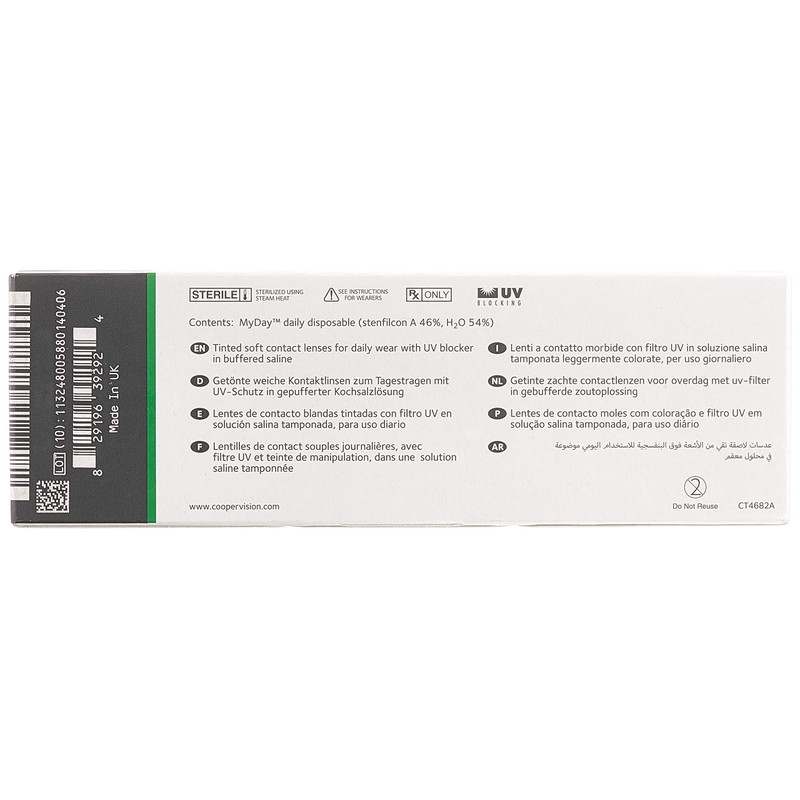 CooperVision MYDAY 8.4 +08.00 Daily Lenses, Soft, 30 Pieces, BC