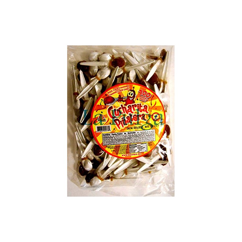 Cucharita Pinatera Tamarind Flavored Mexican Candy Spoon 100 pcs Tamarindo