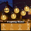Suyoo Solar-Lichterkette für Außen, 12M 100 LED Kristall Globe Lichter,
