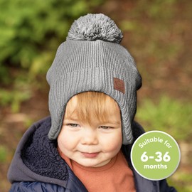 Baby Hat, Baby Hats for Baby Boys, Girls - Baby Winter Hat, Baby Hats, Newborn Hat, Baby Boy Hat, Baby Girl Hats, Toddler Boys Hat, Newborn Hats, Infant Hat (Gray)