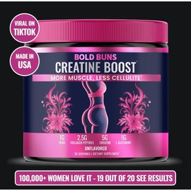 Bold Buns Creatine Boost for Women Fitness Dietary Supplement:_3 Bottle