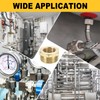 sourcing map 2Pcs G1/2 Male x G1/4 Female Brass Reducer