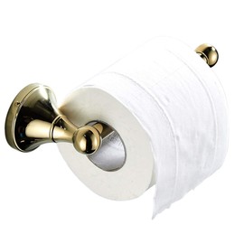Flybath Toilet Paper Holder Without Cover Brass Bathroom Paper Tissue Roll Wall Mounted, 20 cm / 7.87 inches, Polished Gold