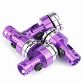 Aluminum Magnetic Stealth Invisible Body Post Mount Sturdy and Smooth Surface Easy Installation for SCX10 Electric RC Car 4pcs (Purple)