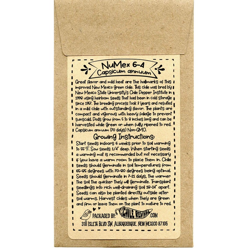 Hatch Chile Seeds from Chile Revival - Qty 20 (Mild