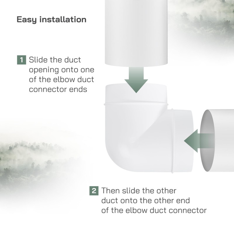 Vent Systems 100mm Elbow 90 Degree Pipe Connector Flexible Round