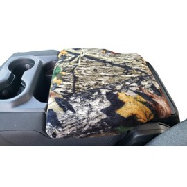 Car Console Covers Plus Made in USA Designed for RAM Jump Seat Models 2019-2026 Fleece Auto Armrest Center Console Cover Mossy