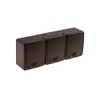3-Way Socket Surface-Mounting Brown Wet Room IP44 16A 250V