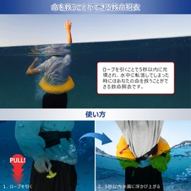 Owntop Life Jacket, Waist Wrap, Manual Inflation, Cylinder Kit, Adjustable Size, For Adults, Lightweight, Durable, Waterproof, For Sailing, Kayaking, Swimming, Boating, Fishing