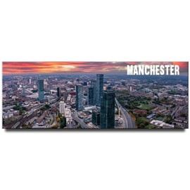 Manchester Panoramic Fridge Magnet Travel Souvenir England UK United Kingdom