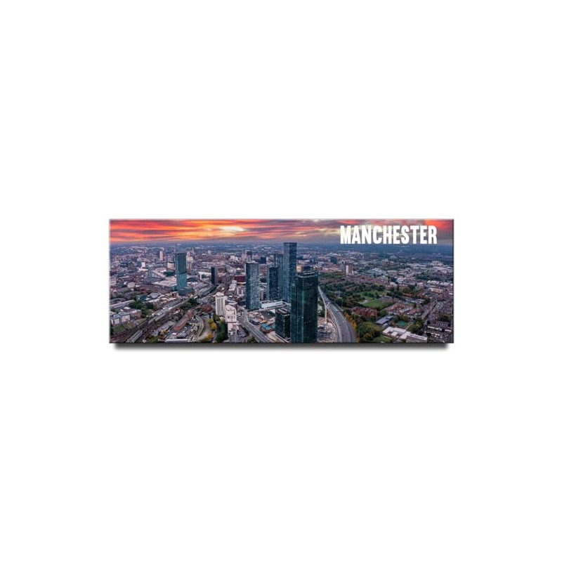 Manchester Panoramic Fridge Magnet Travel Souvenir England UK United Kingdom