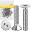 Caianwin 100Pcs M3*20mm Hex Countersunk Bolts DIN7991 Machine Screws 304