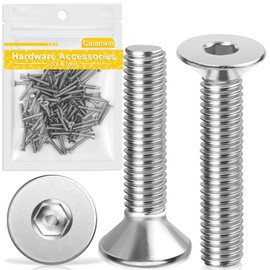 Caianwin 100Pcs M3*20mm Hex Countersunk Bolts DIN7991 Machine Screws 304 Stainless Steel Countersunk Screws
