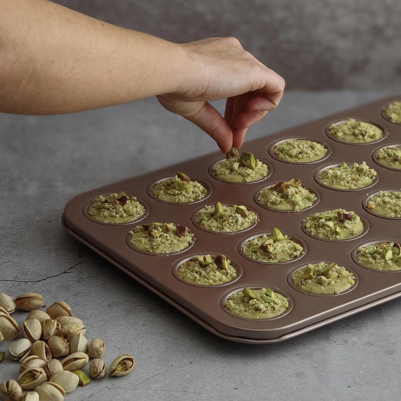 HAPPIELS Non Toxic Nonstick 24 Cup Mini Muffin Pan |