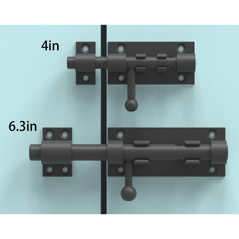 6in Sliding Bolt Gate Latch Keyless Entry Door Lock，Door Security