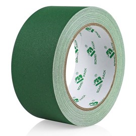 BOMEI PACK Cinta Gaffer, 1.88 Pulgadas x 50 Yardas Por Rollo, Impermeable, Sin Residuos, Fácil de Rasgar, Cinta de Tela Gaffer para Fotografía, Fondos de Rodaje, Producción (Verde)